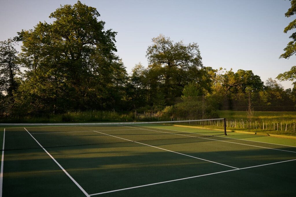 tennis court at congham hall